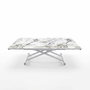 Hanah Home Mesa de Comedor Extensible de Mármol Blanco